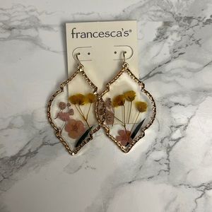 NEW Earrings with pressed flowers